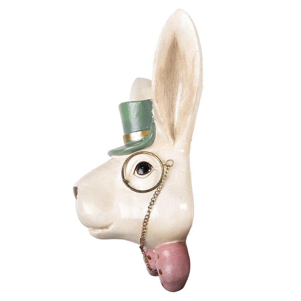 Decoration Statue Rabbit 17x11x25 cm Beige Plastic by Clayre & Eef.