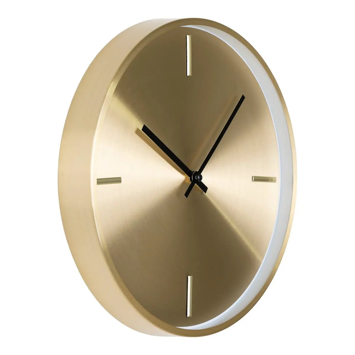 Istanbul Wall Clock - Wall Clock, aluminum, gold, silent movment, round, ø30 by EMIRELLE