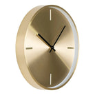 Istanbul Wall Clock - Wall Clock, aluminum, gold, silent movment, round, ø30 by EMIRELLE