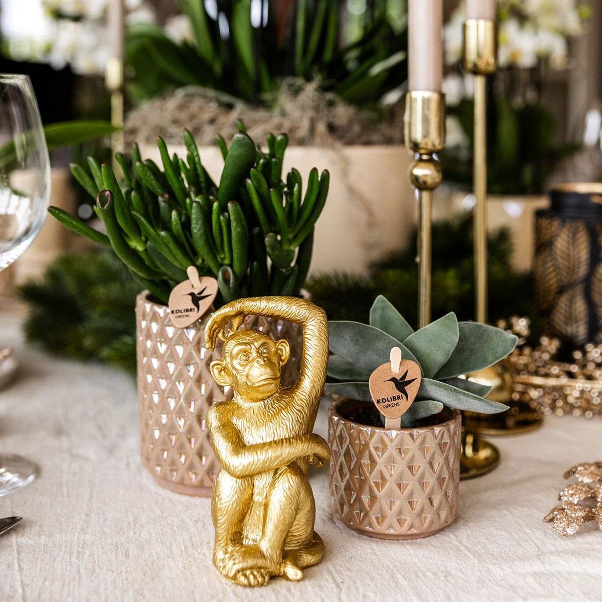 Kolibri Home | Diamond pearl sierpot - Sand - Ø9cm by Kolibri Company
