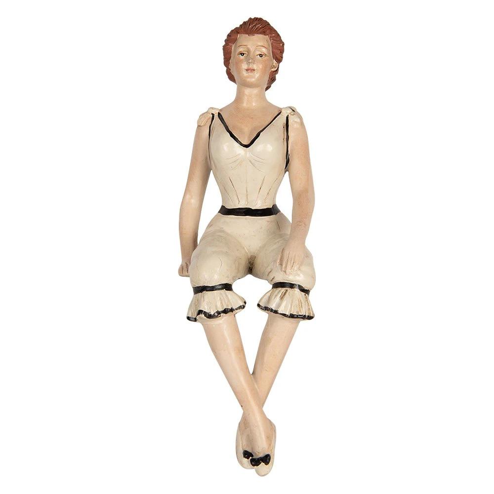 Dekorationsbild Frau 12x10x29 cm beige Kunststoff von Clayre & Eef.
