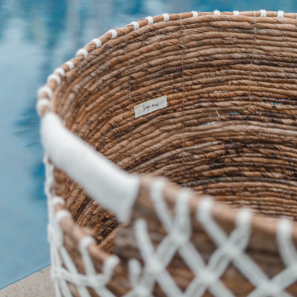 Storage Basket PURA | Plant Basket | Laundry Basket (white) made from Banana Fibre (3 sizes) by Soeji