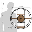 Wall clock / wall rack Ø 60x14 cm / 1xaa by Clayre & Eef.