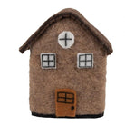 Decoration Image House 12x7x14 cm Brown Felt by Clayre & Eef.
