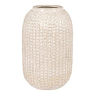 Vase - Beige, Stoneware, Ø16x25.5 cm by EMIRELLE
