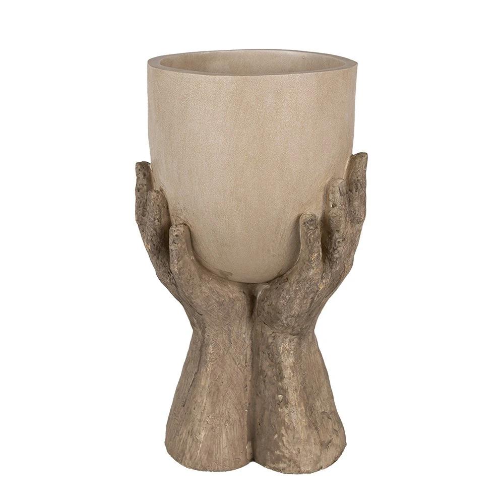 Decorative flower pot 22x19x37 cm by Clayre & Eef.