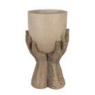 Decorative flower pot 22x19x37 cm by Clayre & Eef.