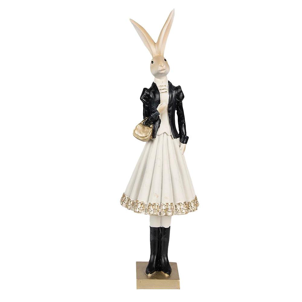 Rabbit statue 32 cm Brown Polyresin Easter decoration by Clayre & Eef.