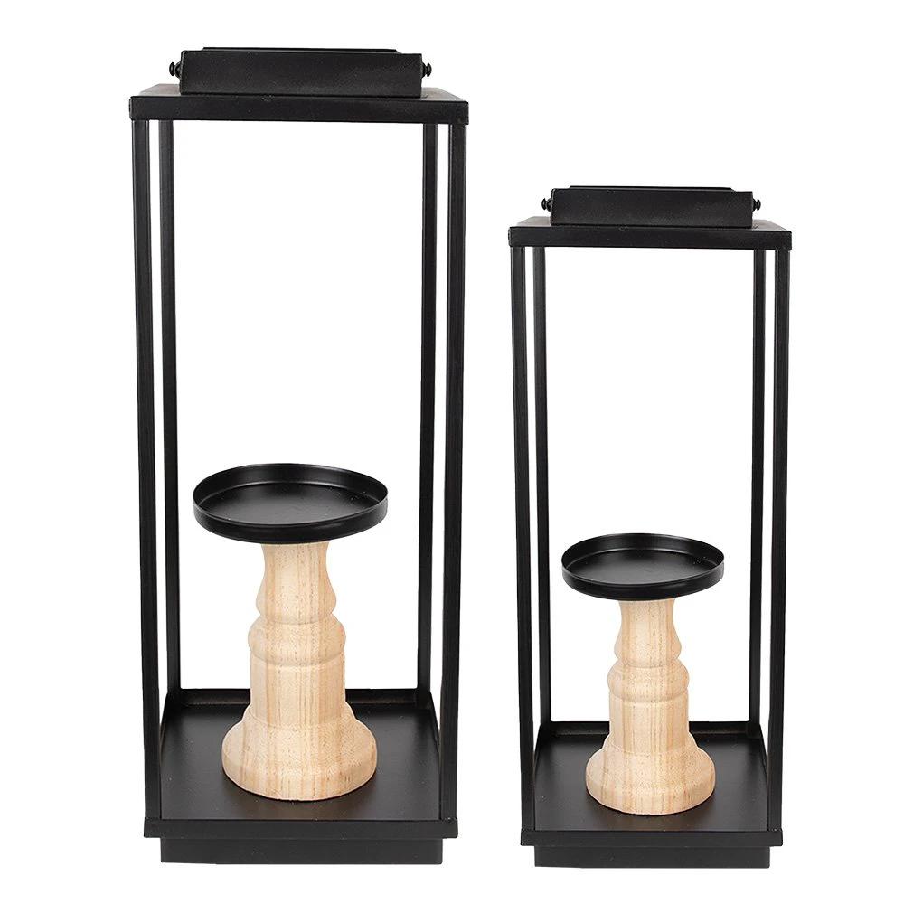 Kandelaar (set van 2) 15x15x50/57 / 15x15x40/46 cm by Clayre & Eef.