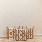 Laundry Basket Plant Basket Large Storage Basket Round NASARI Made of Banana Fibre with a Macrame Pattern made of Cotton by Soeji