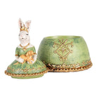 Jewelry box beige green, plastic 18x15x24 cm by Clayre & Eef.