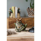 Candlestick 14x14x13 cm green polyresin candle stand by Clayre & Eef.