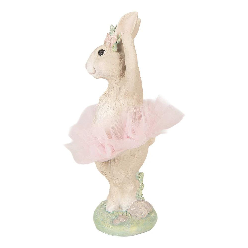 Decoration Statue Rabbit 10x9x27 cm Beige Plastic by Clayre & Eef.