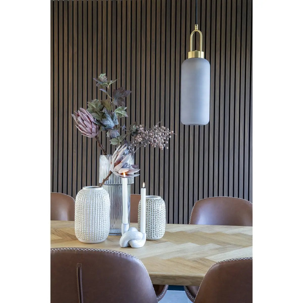 Vase - Beige, Stoneware, Ø16x25.5 cm by EMIRELLE