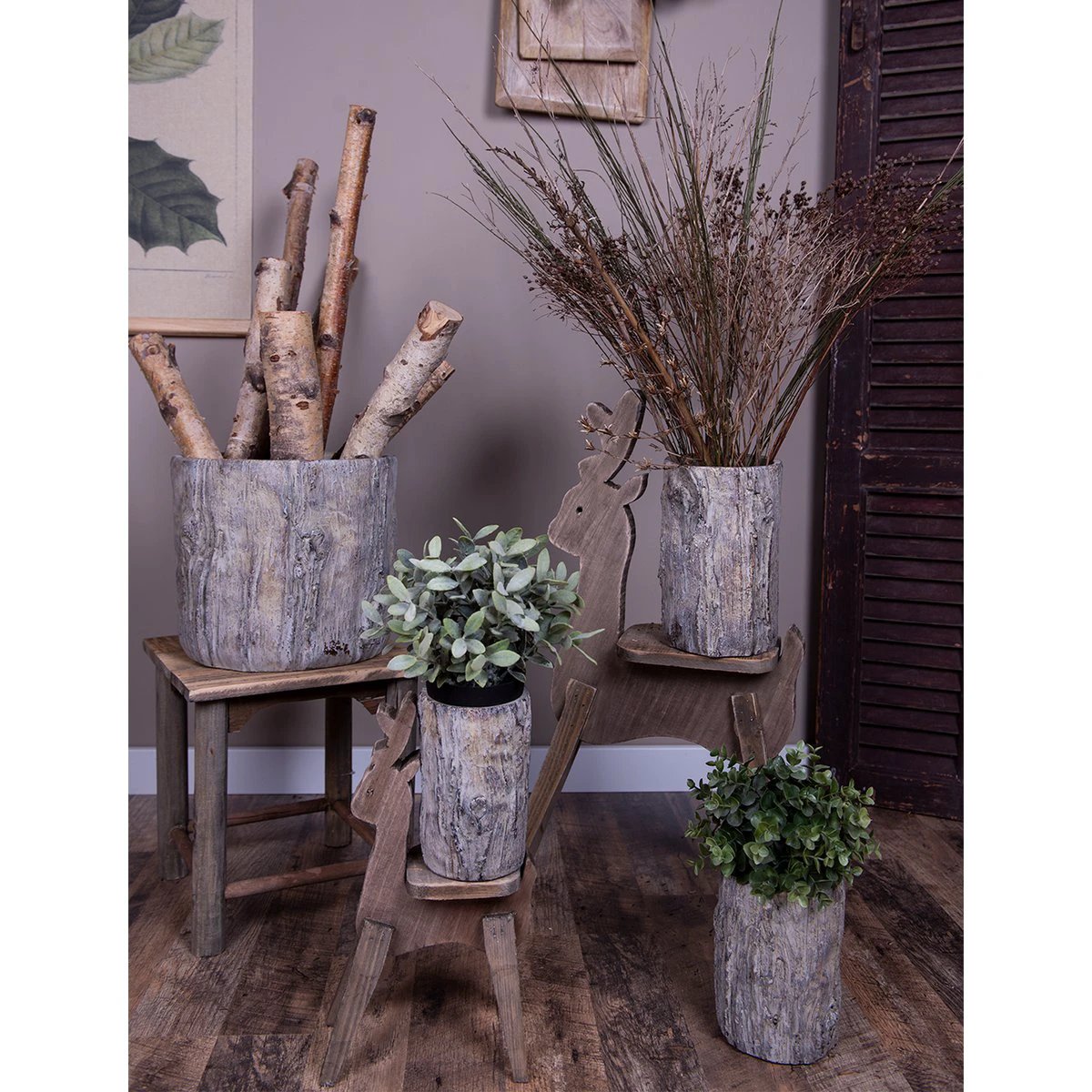 Dekorationsfigur Rentier 42x15x69 cm von Clayre & Eef.