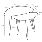 Side table set Black by Mica Decorations