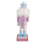 Christmas Decoration Statue Nutcracker 10x9x38 cm Pink Wood by Clayre & Eef.