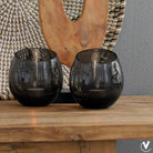 Tea -light holder - Moho Gray (set of 2 pieces) by Vase The World