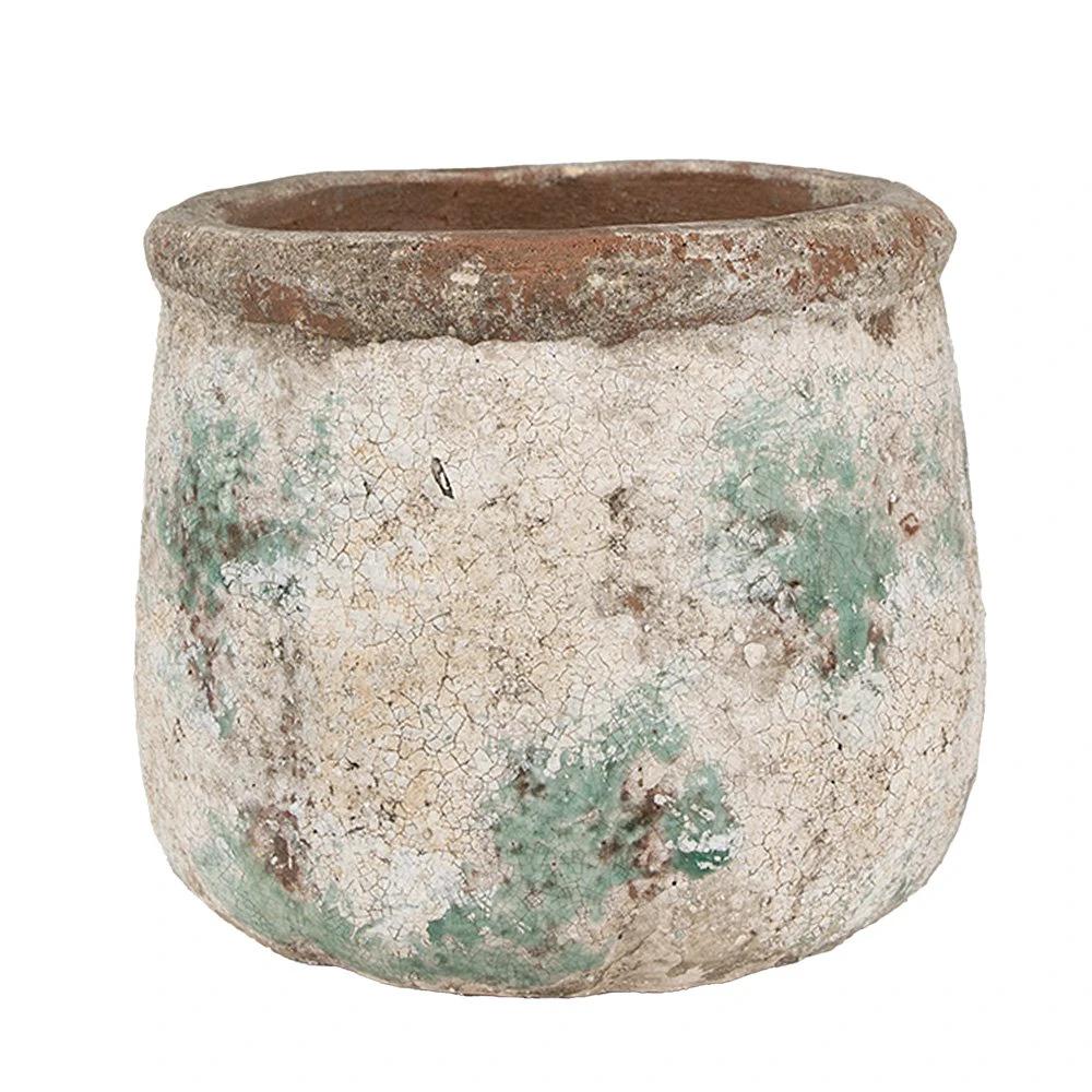 Blumentopf Ø 16x13 cm Beige Terrakotta von Clayre & Eef.