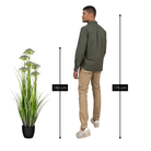 Artificial Plant Ornamental Grass Purple by Mica Decorations