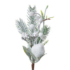 Decoration Branch 26 cm White Green Plastic Christmas Decoration by Clayre & Eef.