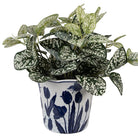 Blumentopf Ø 21×16 cm Weiß-Blau Keramik von Clayre & Eef.