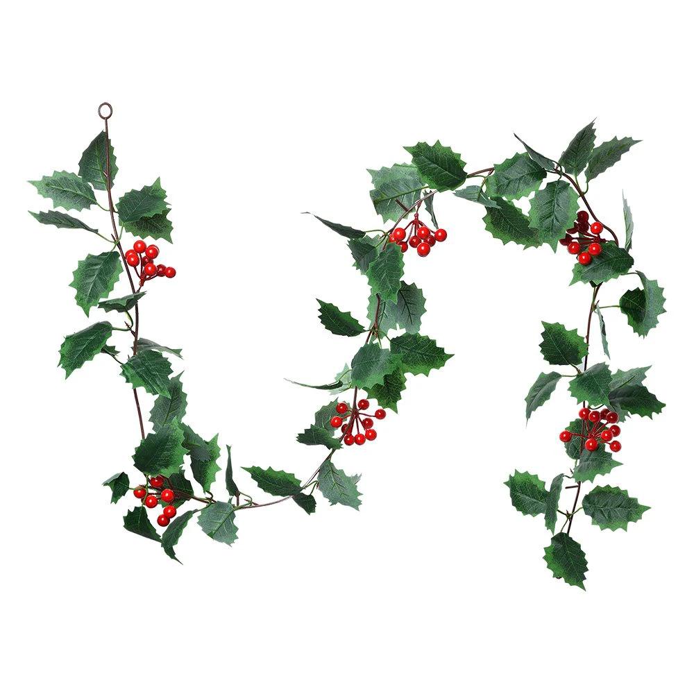 Garland holly 170 cm Green Plastic by Clayre & Eef.