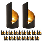 Candle holder 32-piece set 2 x 16 VE tealight holder Kevin cylindrical black matt gold-plated inside by Voglrieder kreatives Wohnen