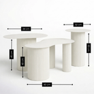 Side table Lux Off-white by Mica Decorations