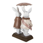 Decoration Statue Rabbit 13x6x16 cm White Plastic by Clayre & Eef.