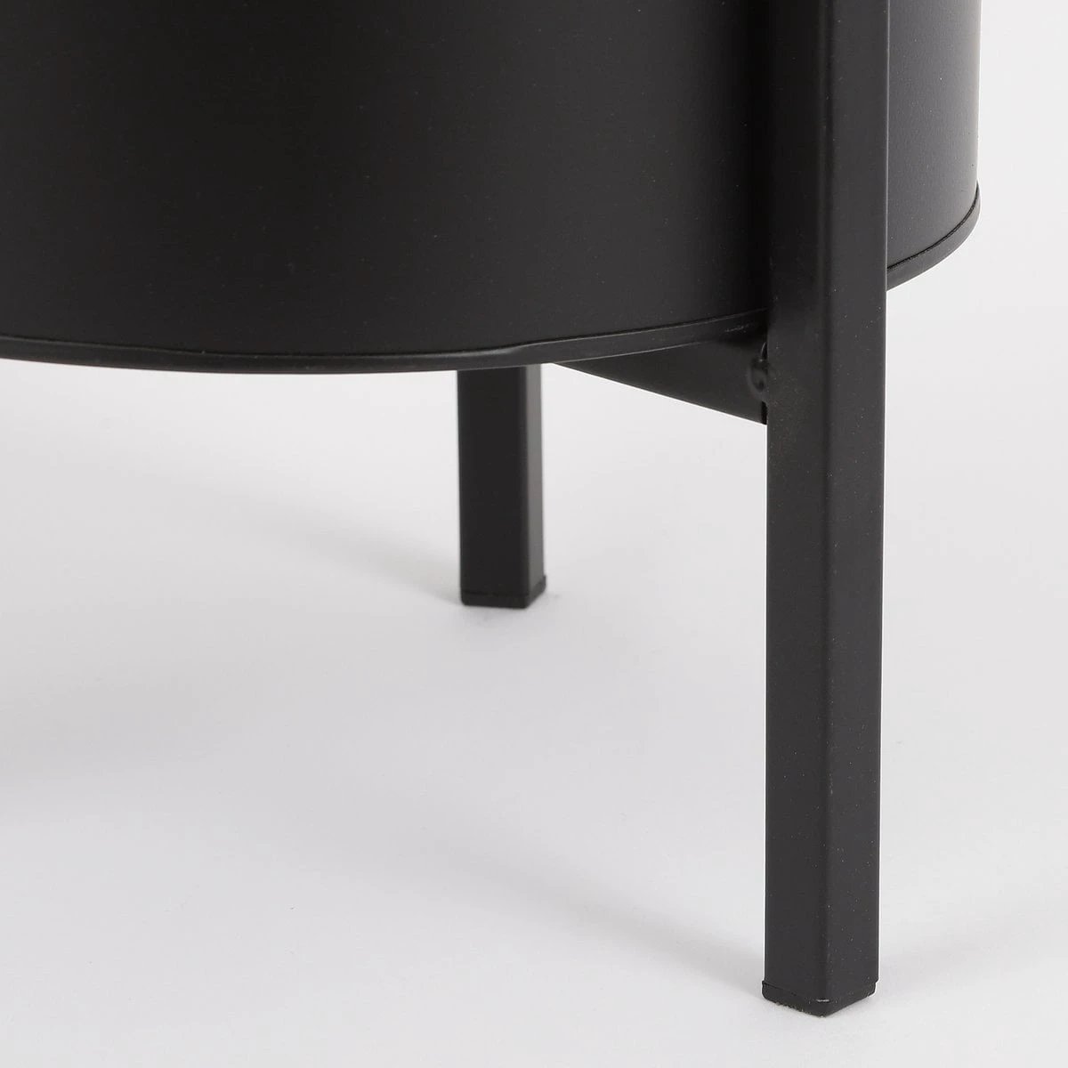 Jessy Flowerpot on Stand - Set of 3 - H35 x Ø27 cm - Metal - Black by Mica Decorations