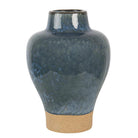 Vase Ø 21x31 cm blue ceramic decoration vase by Clayre & Eef.