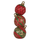 Christmas decoration with LED lighting 14x14x40 cm Red Plastic by Clayre & Eef.