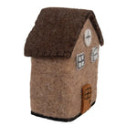 Decoration Image House 12x7x14 cm Brown Felt by Clayre & Eef.