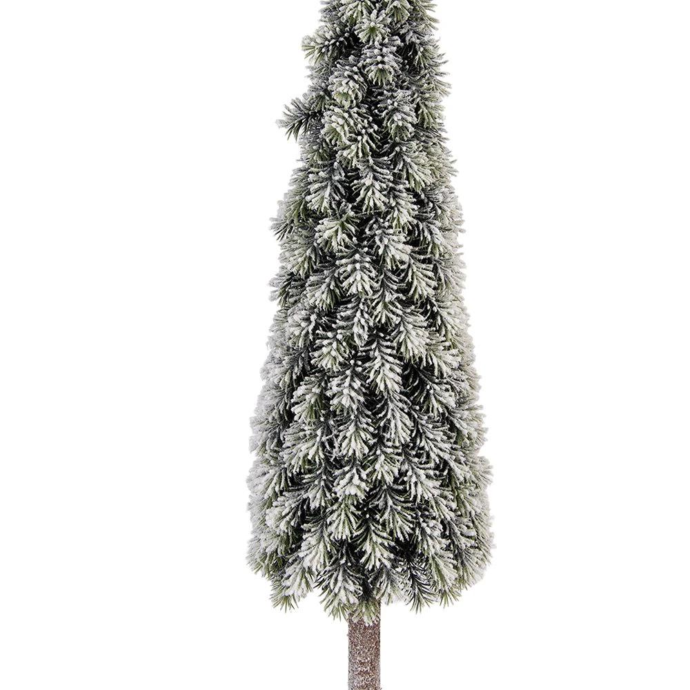 Mini Artificial Christmas Tree Ø 18x78 cm Green Plastic by Clayre & Eef.