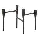 Candle Holder - Steel, Black - 15x28x21 cm by EMIRELLE
