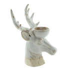 Tealight holder Reindier 21 cm Beige Brown Porcelain Waxinight holder by Clayre & Eef.