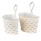 Decoratie planthouder (2) 33x17x35 / 29x15x32 cm by Clayre & Eef.