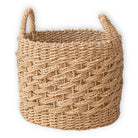 Large Laundry Basket Round Storage Basket Decorative Basket Woven from Natural Fibres MASILA (2 sizes) by Soeji