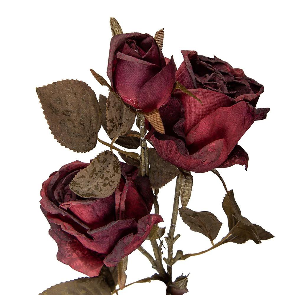 Artificial flower Rose 70 cm Red Plastic by Clayre & Eef.
