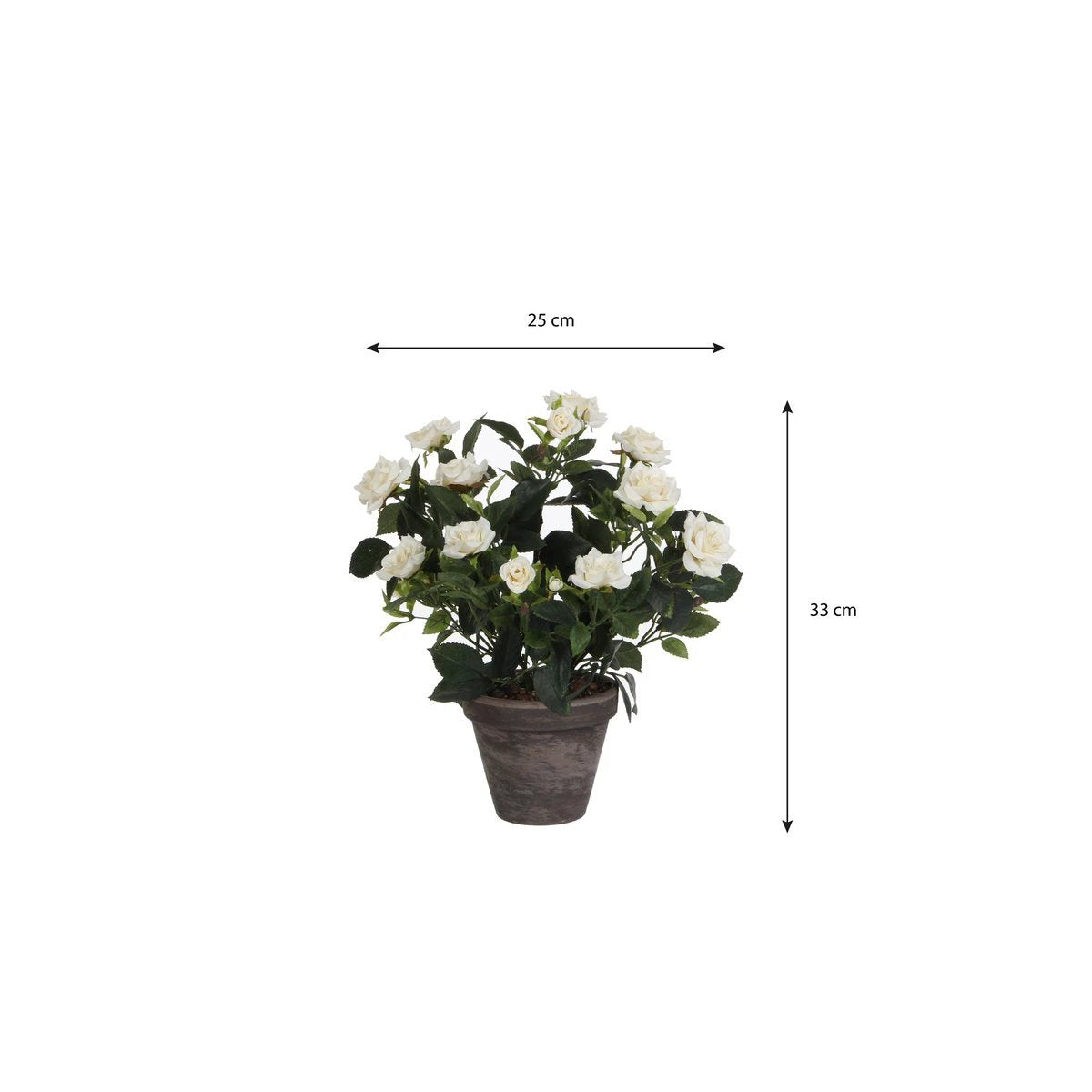 Artificial plant Rosebush White by Mica Decorations