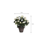 Artificial plant Rosebush White by Mica Decorations