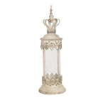 Lantern Ø 17x55 cm Beige iron candle holder by Clayre & Eef.