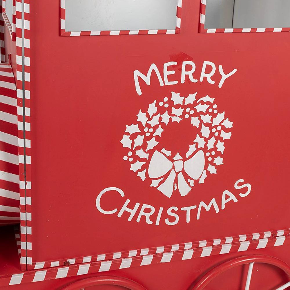 Christmas decoration train 310x65x136 cm red metal by Clayre & Eef.
