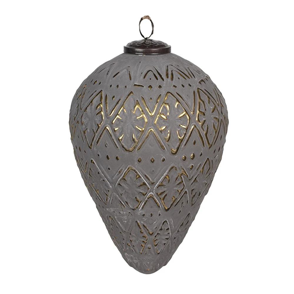 Christmas bauble Ø 10x15 cm by Clayre & Eef.