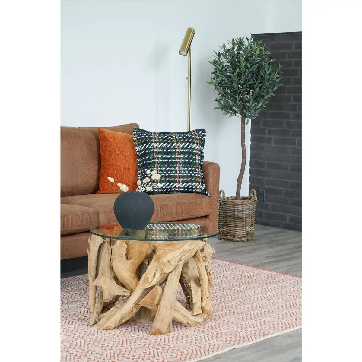 Olive Tree - Green, PE Plastic/Polyester, 58x58x150 cm by EMIRELLE