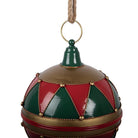 Weihnachtsdekoration Bild Weihnachtskugel Ø 31x36 cm Rot Metall von Clayre & Eef.