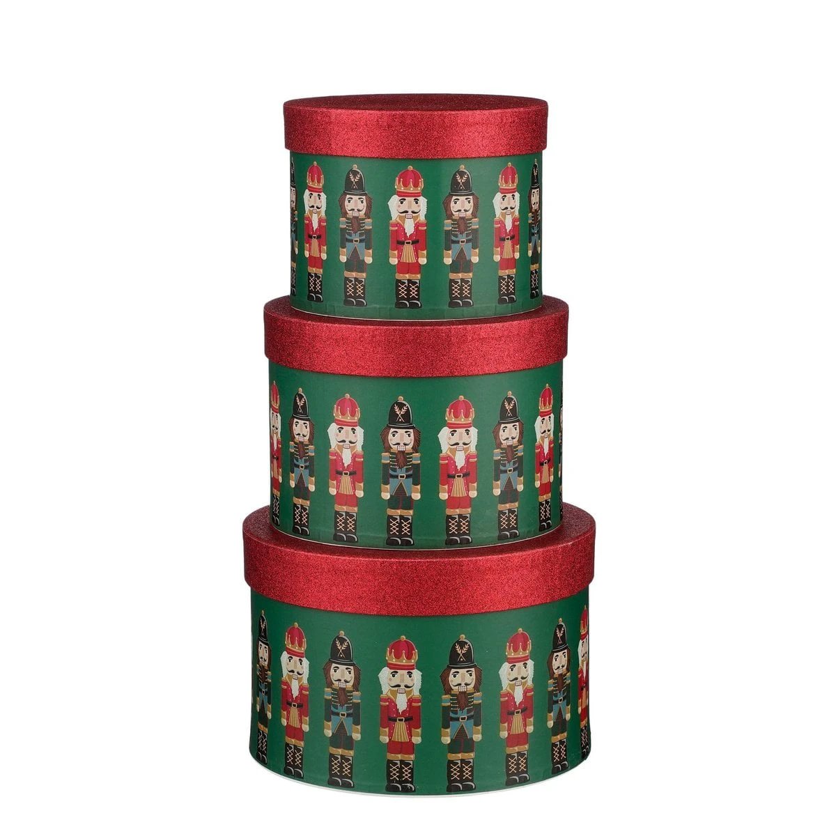 Christmas storage boxes set Green by Mica Decorations