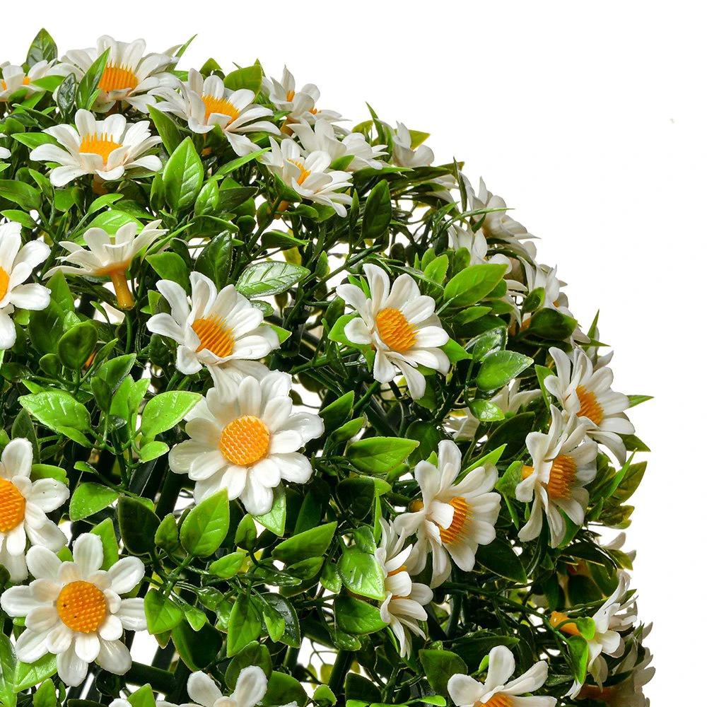 Boxwood ball Ø 30 cm White Green Plastic by Clayre & Eef.