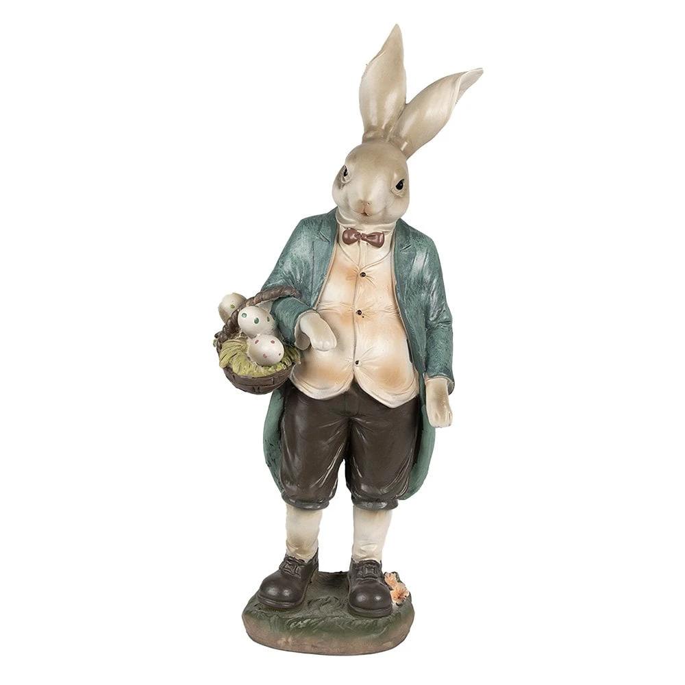 Decoration rabbit 17x10x38 cm by Clayre & Eef.